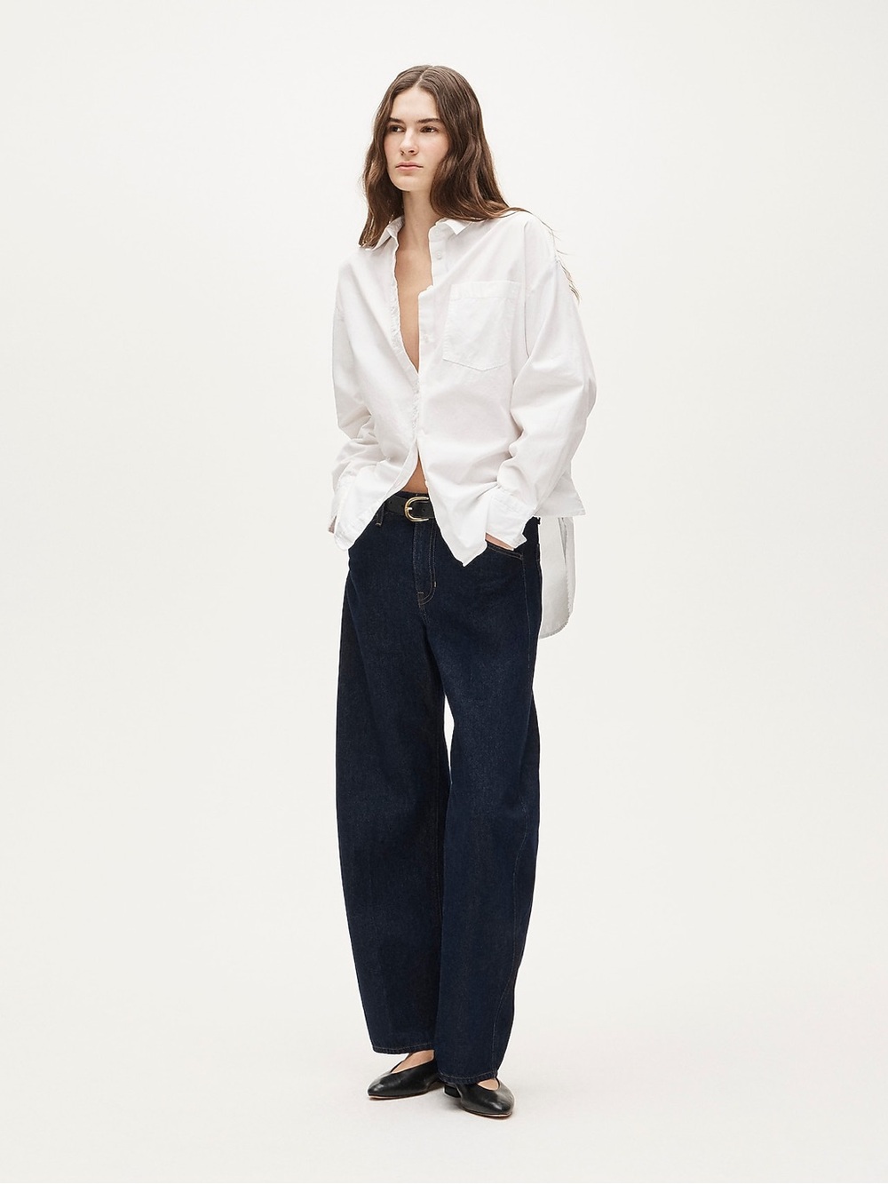 J. Crew Étienne oversized button-up shirt lightweight oxford White Size Medium